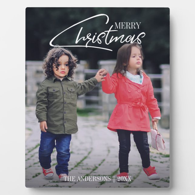 Placa Expositora Navidades nostálgicos Script Holiday Tabletop Plaq (Frente)