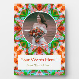 Placa Expositora Navidades personalizados Estrella Verde Roja Boda 