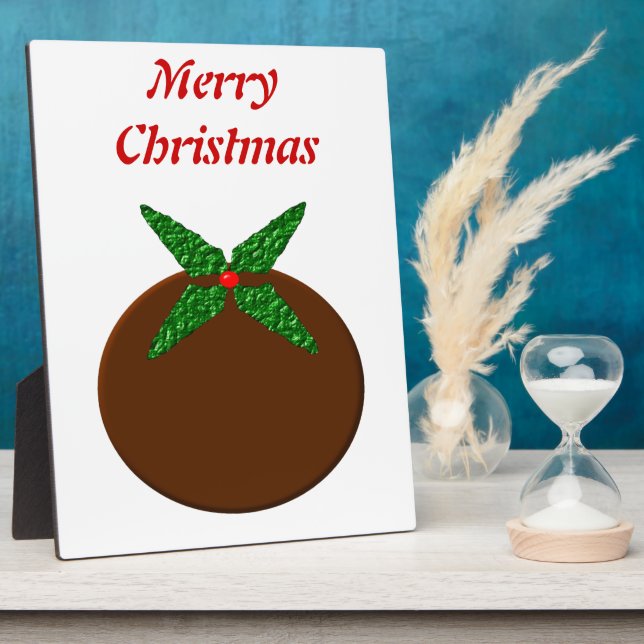 Placa Expositora Navidades Pudding Personalizable Plaque (Lado)