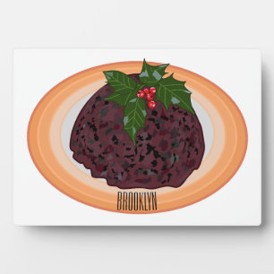 Placa Expositora Navidades pudding personalizado ilustracion