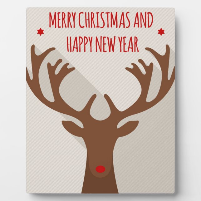 Placa Expositora Navidades reno cadera fresca elk moderno (Frente)