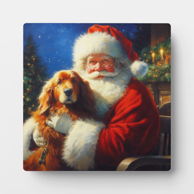 Placa Expositora Navidades Santa Claus con perros 4 (Frente)