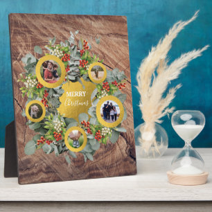 Placa Expositora Navidades Wreath Collage de fotos Holiday