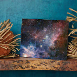 Placa Expositora Nebulosa Carina Rojo y Azul Telescopio Hubble
