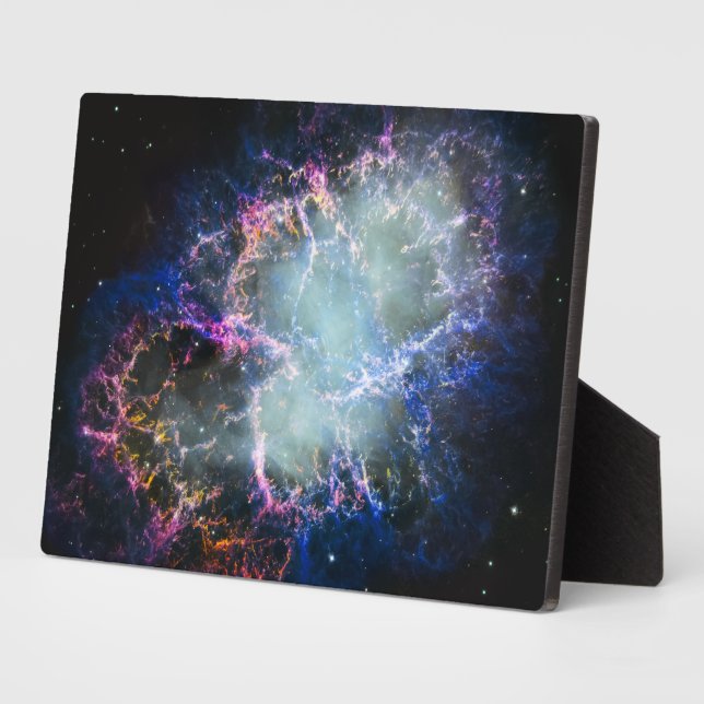 Placa Expositora Nebulosa del Cangrejo Arcoíris 5x7 (Lado)