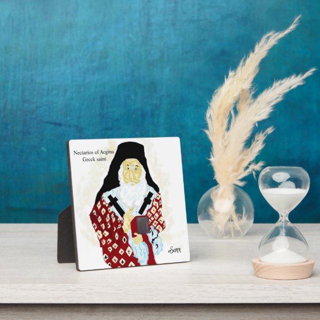 Placa Expositora  Nectarios of Aegina Greek saint (in situ)