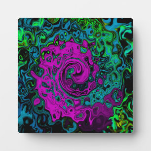 Placa Expositora Negrita, Magenta, Abstracto, Groovy, Arte Líquido,