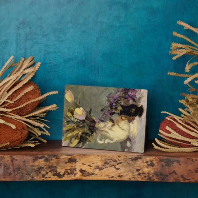 Placa Expositora Negro y oro (Lado)