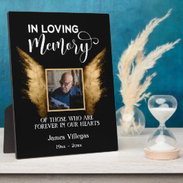 Placa Expositora Negro Y Oro En La Foto Del Personalizado De Memori