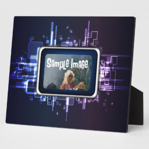 Placa Expositora Neon Abstract Art Plaque
