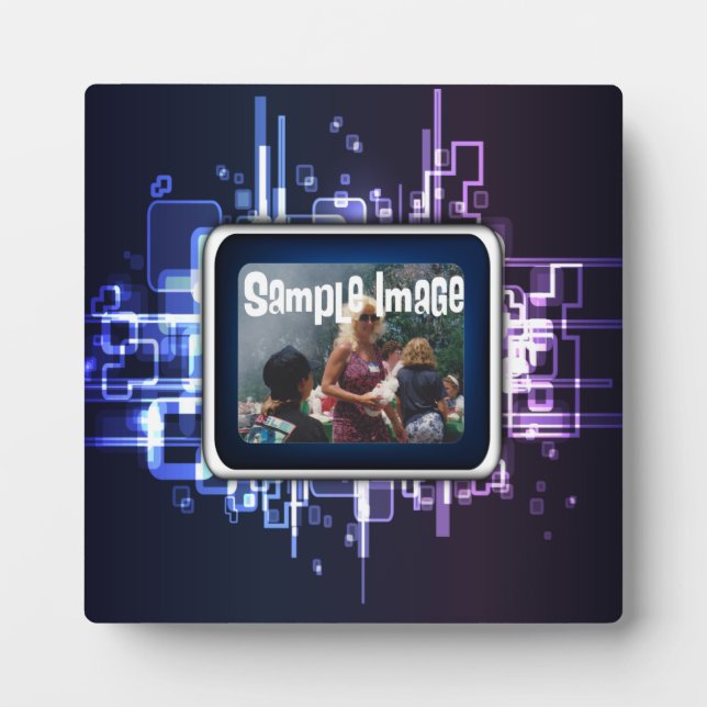 Placa Expositora Neon Abstract Art Plaque (Frente)