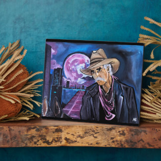 Placa Expositora Neon Moon Painting by Alfred Fox