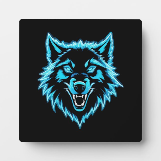 Placa Expositora Neon Wolf (Frente)