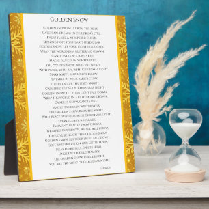 Placa Expositora Nieve Dorada