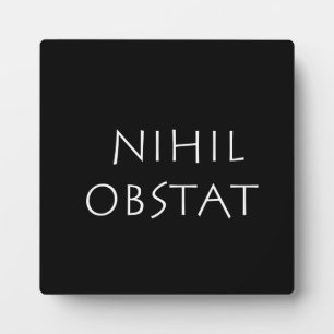 Placa Expositora Nihil obstat