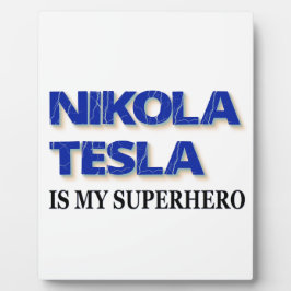 Placa Expositora Nikola Tesla Es Mi Superhéroe
