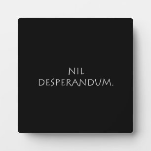 Placa Expositora Nil Desperandum