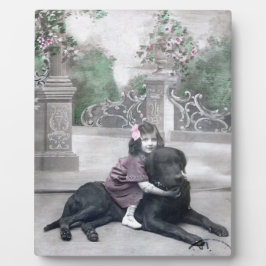 Placa Expositora Niña y su Perro