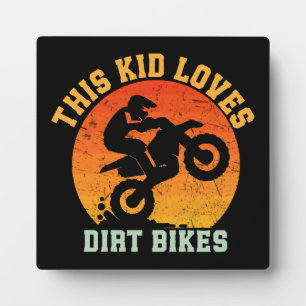Placa Expositora Niños Divertida Moto de Cross