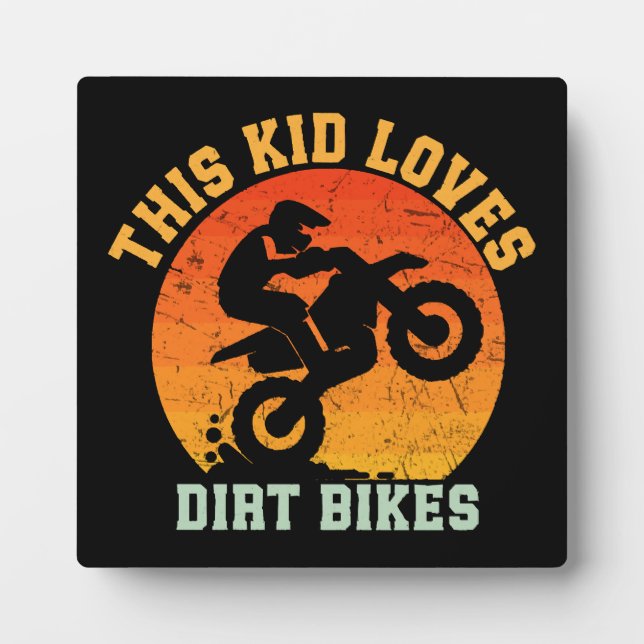 Placa Expositora Niños Divertida Moto de Cross (Frente)