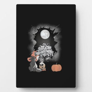 Placa Expositora Niños místicos de halloween gato de cuento de hada