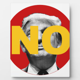 Placa Expositora No a Trump (rojo y amarillo)