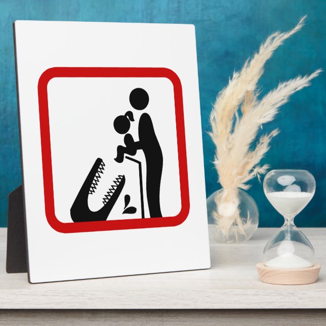 Placa Expositora No alimentes a la hija del Rótulo Zoológico de Coc (Lado)