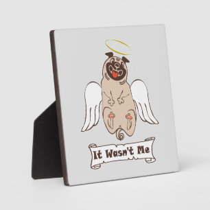 Placa Expositora No fue una cita graciosa de ángel pug de mí