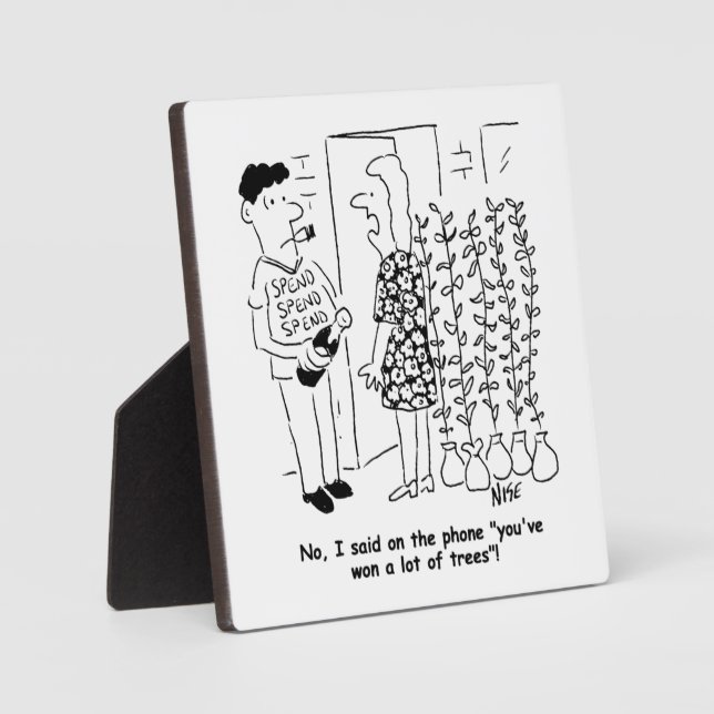 Placa Expositora No ganaron la lotería - ganaron árboles en su luga (Anverso)