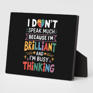 Placa Expositora No Hablo Mucho Autismo Brillante Autista