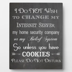 Placa Expositora No hay cookies, no molestes el Rótulo de los calkb