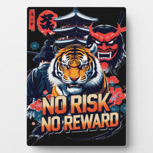 Placa Expositora No hay riesgo de recompensa - Tigre de Samurai