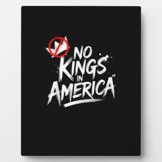 Placa Expositora No Kings In America Anti-Monarchy Vintage Style