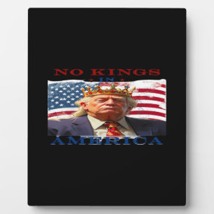 Placa Expositora No Kings In America Diseño Creativo Anti-Trump