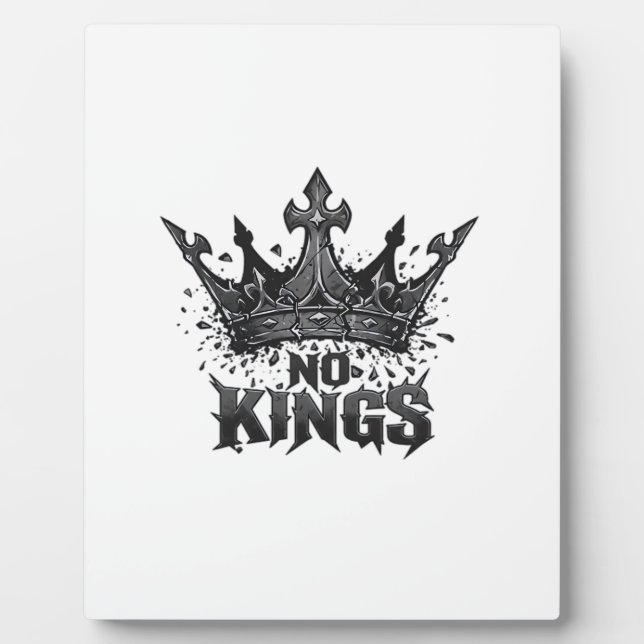 Placa Expositora No Kings In America Minimal Limpio (Frente)