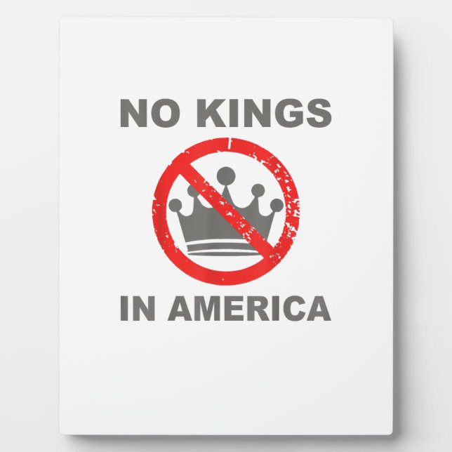 Placa Expositora No Kings In America Patriotic Casual (Frente)