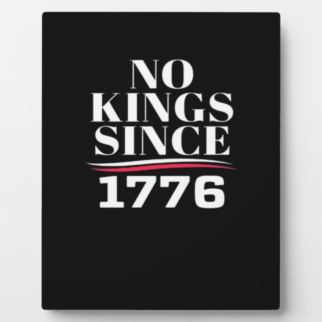 Placa Expositora No Kings In America Since 1776 #1 Classic (Frente)