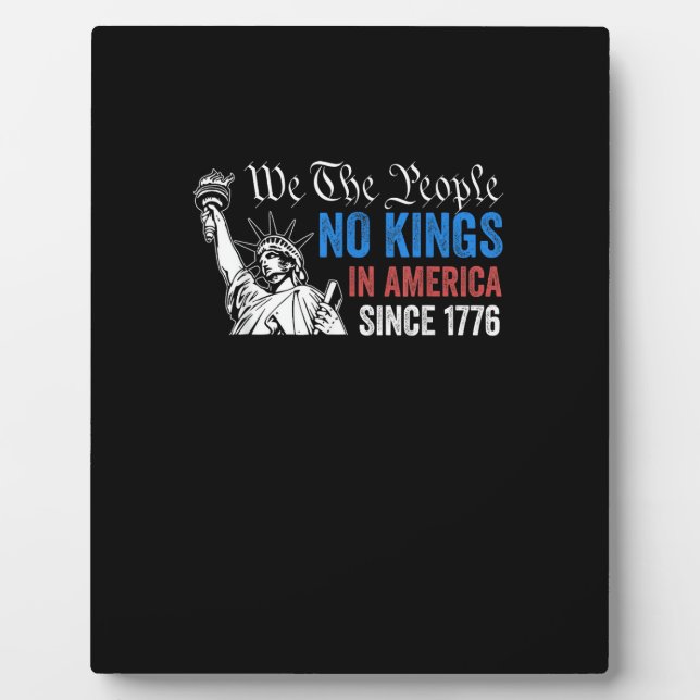 Placa Expositora No Kings In America Since 1776 Retro Classic (Frente)