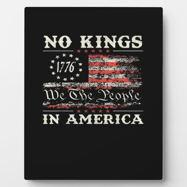 Placa Expositora No Kings In America United States Independence Cla (Frente)
