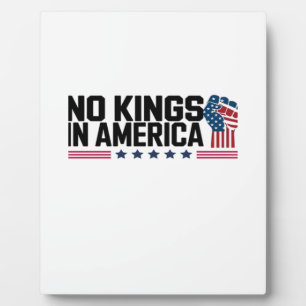 Placa Expositora No Kings In America USA Creativo Casual