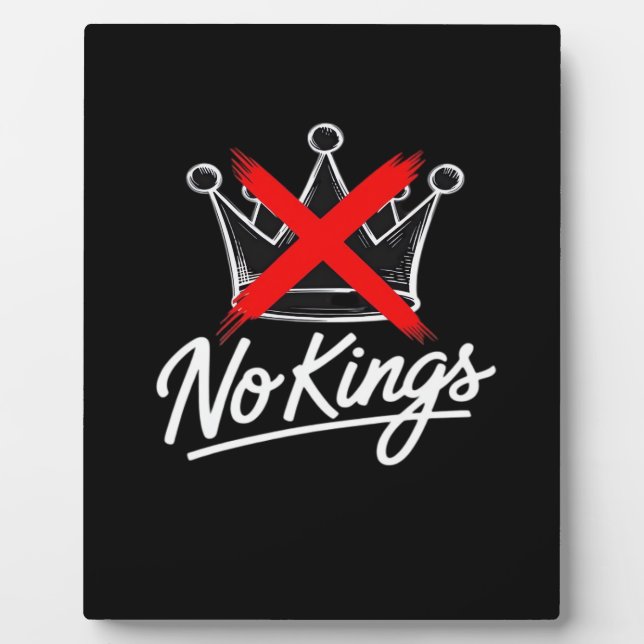 Placa Expositora No Kings Simple Crown Artistic Design (Frente)