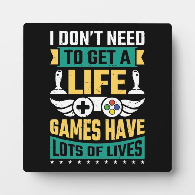 Placa Expositora No necesitas conseguir un videojuego divertido (Frente)