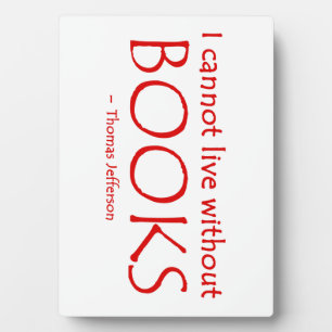 Placa Expositora No puedo vivir sin libros