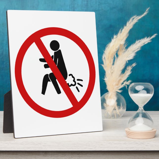 Placa Expositora NO ⚠ Rótulo de inodoros tailandeses divertidos ⚠ (Lado)