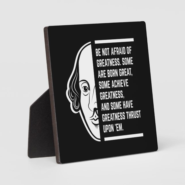 Placa Expositora No Tengas Miedo A La Gran Cita De Shakespeare (Anverso)