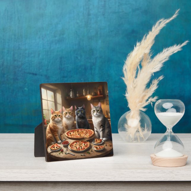 Placa Expositora Noche Cat Pizza, (in situ)