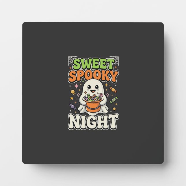 Placa Expositora Noche de dulces de Halloween (Frente)