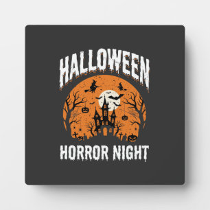 Placa Expositora Noche de Terror de Halloween Castillo Embrujado Vi
