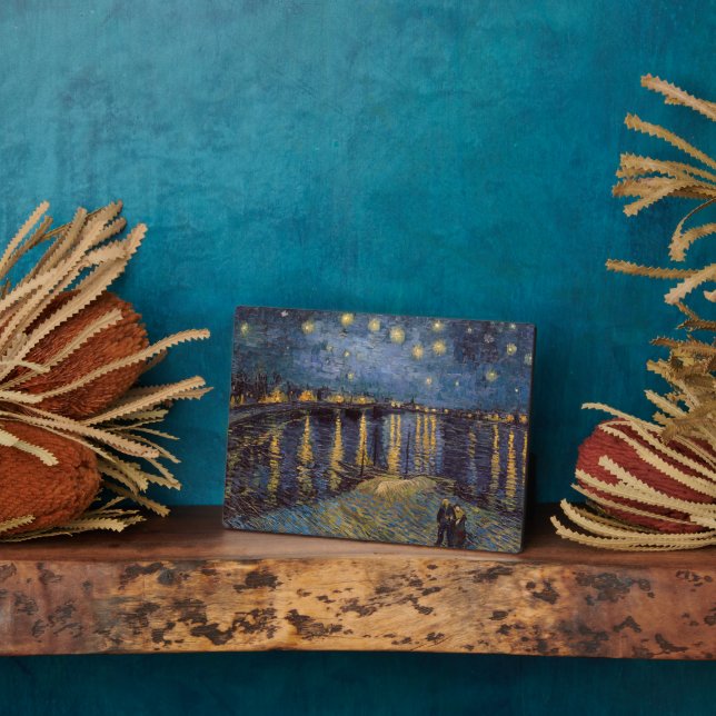 Placa Expositora Noche estrellada sobre el río Ródano de Vincent Va (Lado)