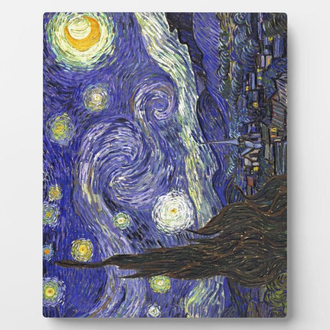 Placa Expositora Noche estrellada, Vincent Van Gogh. (Frente)